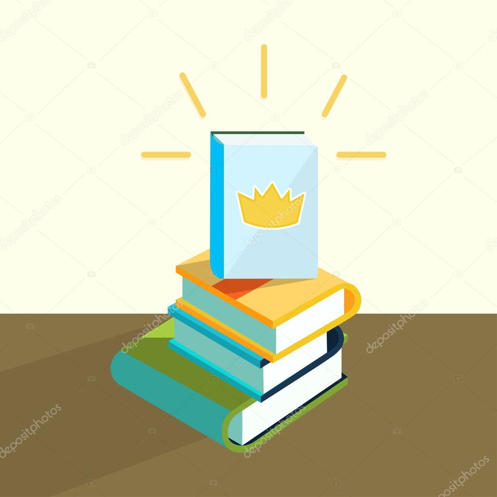 Stack of books/ the power of knowledge — Stock Vector © vuadeep.ya.ru
