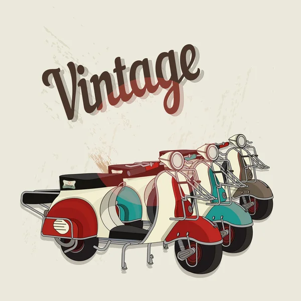 Affiche de moto vintage — Image vectorielle