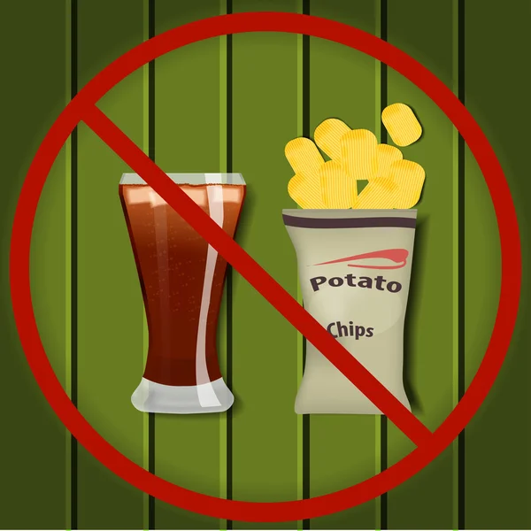 No fast food — Stock Vector