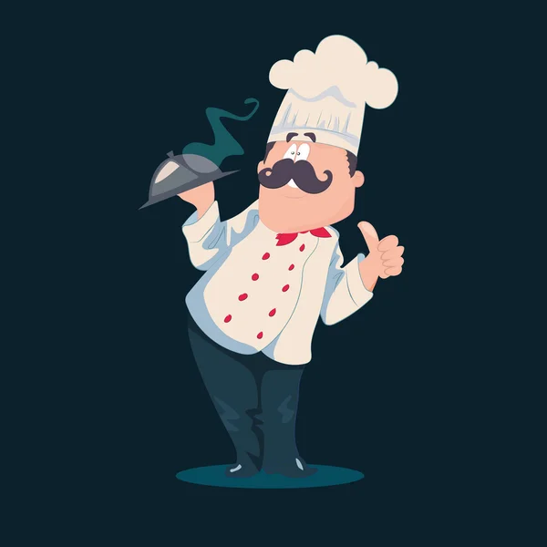 Personagem de desenho animado do vetor Chef — Vetor de Stock