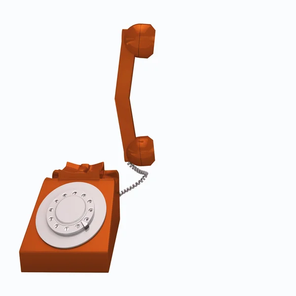 Telefone vermelho clássico — Fotografia de Stock