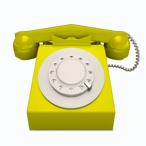 Κλασικό κίτρινο τηλέφωνο — Φωτογραφία Αρχείου