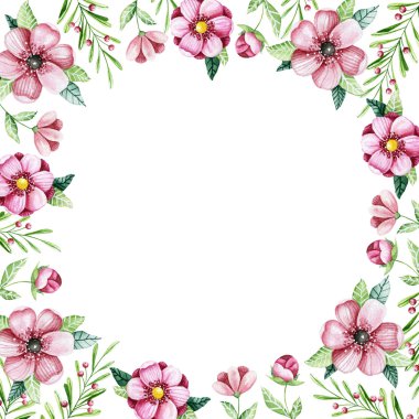 pembe suluboya çiçek