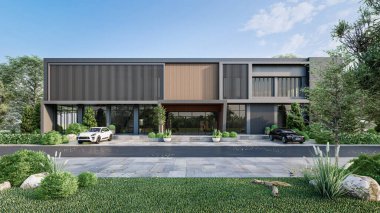 Bütünleşik Garajı ve Çağdaş Mimarisi olan Modern Lüks Ev