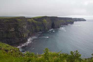 Moher İrlanda, bir turist dönüm noktası kayalıklarla