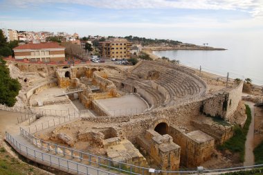 Tarragona şehir içinde Roma amfi tiyatro