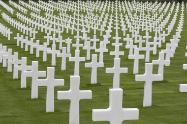 War memorial with white crosses clipart