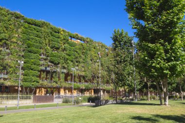 Sürdürülebilir yeşil, yeşil cephesi ile bina