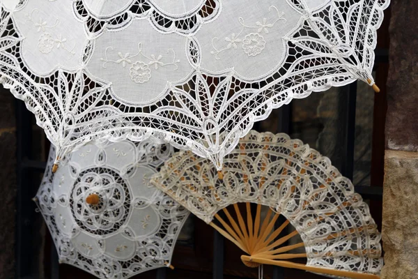 Handmade fans in a traditional shop in Spain