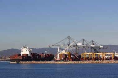 Konteyner gemisi limanda