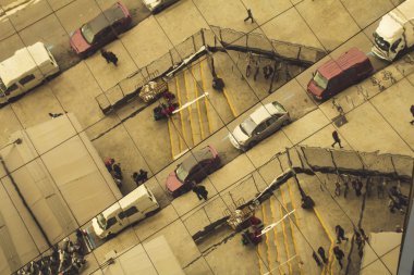 Şehir hayatı soyut düşünceler, cam