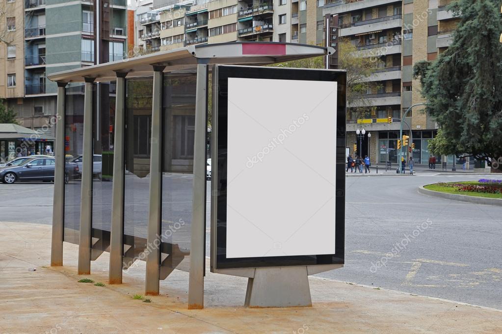 Download Free Blank Advertisement In A Bus Stop Stock Photo C Agafapaperiapunta Hotmail Es 105835270 PSD Mockup Template