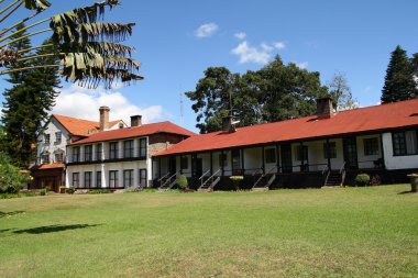 Afrika holiday resort, yeşil çim ile