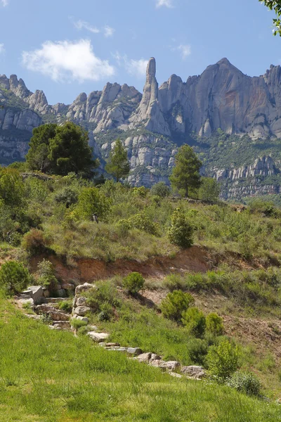 Montserrat hegyek, Katalónia, Spanyolország — Stock Fotó