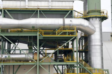 Sanayi tesislerinde bir kimyasal fabrika