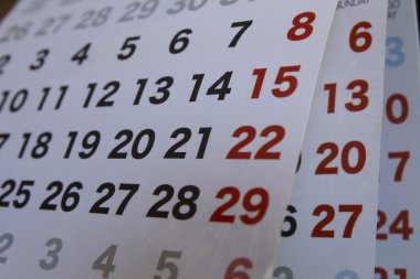 Takvim yakın çekim