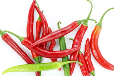 yeşil ve kırmızı biber