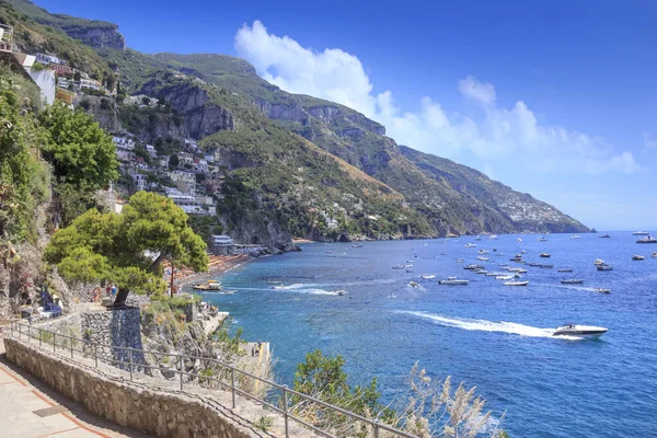 Amalfi Coast Costiera Amalfitana Panoramic View Positano Town Italy Campania — 스톡 사진