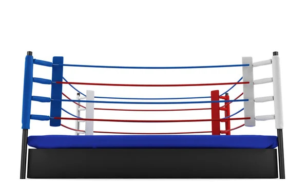 Boxring isoliert auf weißem Hintergrund — Stockfoto