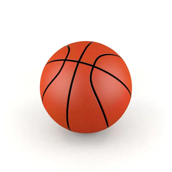 하얀 배경에 고립된 농구 공 — 스톡 사진
