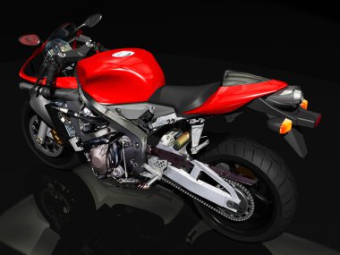 kırmızı spor motosiklet