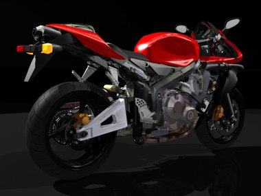 kırmızı spor motosiklet