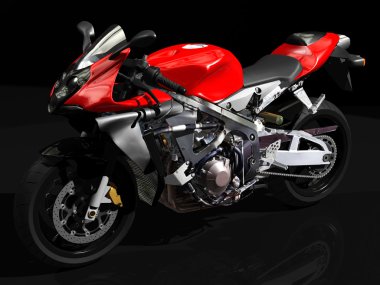 kırmızı spor motosiklet