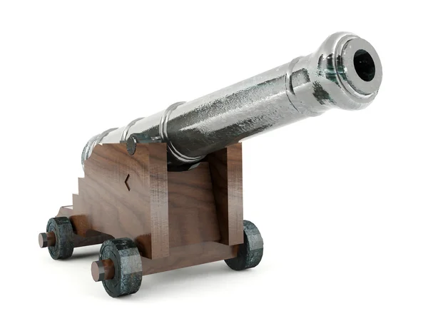 Beyaz arka plan üzerinde izole Cannon — Stok fotoğraf