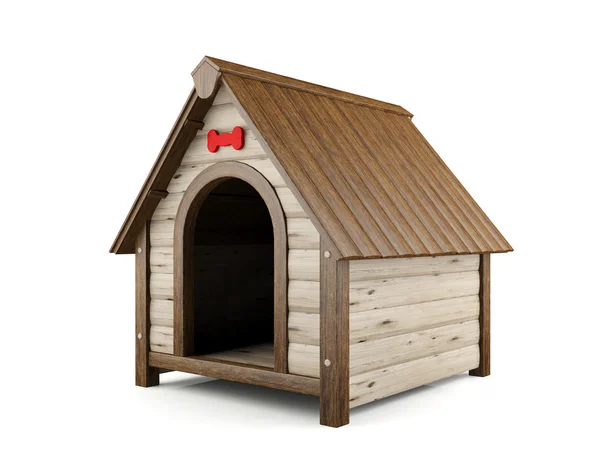 Casa de cachorro de madeira — Fotografia de Stock