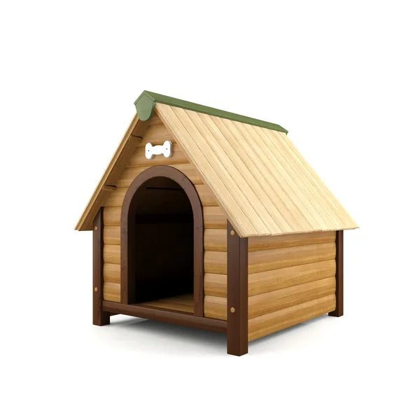 Hundehaus aus Holz — Stockfoto