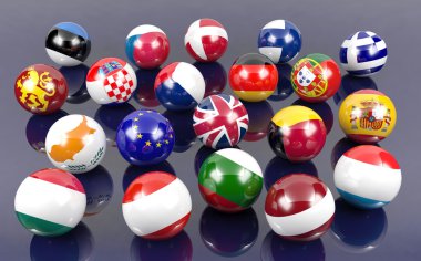 Euro üyesi ülkelerin bayrak topları