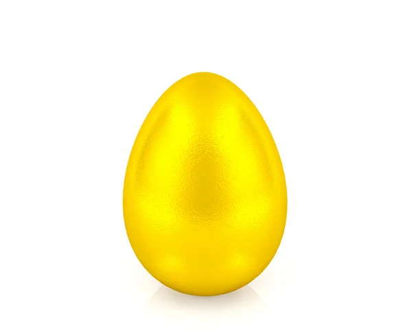 Uovo d'oro isolato su sfondo bianco — Foto Stock