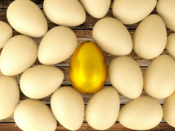 Liderlik kavramı için değerli altın yumurta