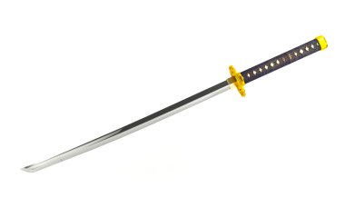 Beyaz arka plan üzerinde izole Japonya Katana kılıcı
