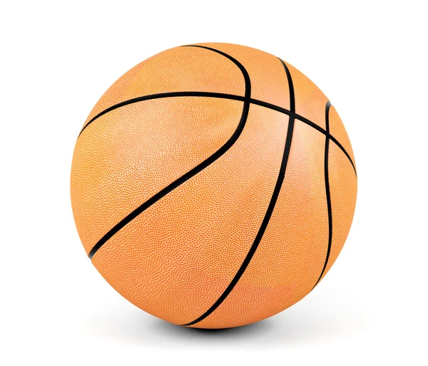 Pallone da basket isolato su sfondo bianco — Foto Stock