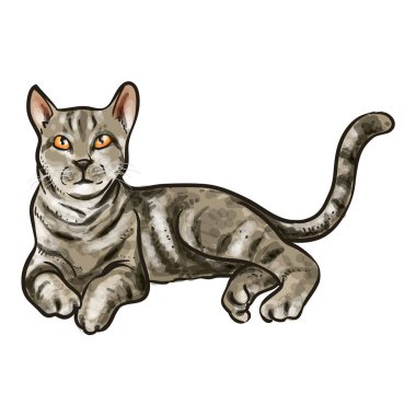 Vektör çizim kedi el çekilmiş