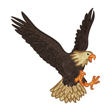 Vektör çizim kartal el çekilmiş