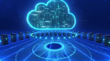 Veri merkezi verileri bulut sunucusuna yükleniyor.