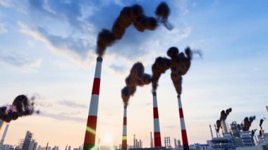 Fabrika bacaları havayı kirleten gazlar yayar.