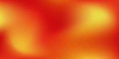 Tahıllı ve soyut bir arkaplan. Örgü renkli gradyan. Standart pankart boyutu. Poster ve broşür için arka plan. Tahıl gürültüsü dokusu. Kırmızı, turuncu