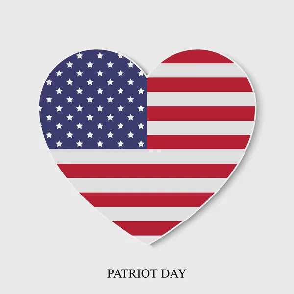 Gratulationskort för Patriot Day. — Stock vektor