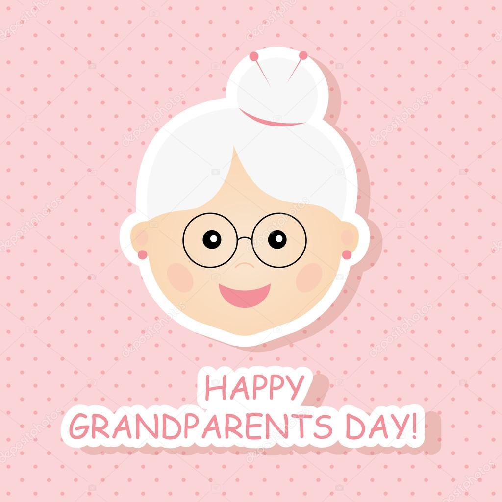 Greeting card for Happy Grandparents Day. 