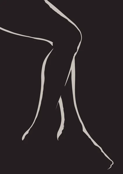 Patas Mujer Abstractas Estilo Minimalista Cartel Sombra Arte Femenino Elegante — Archivo Imágenes Vectoriales