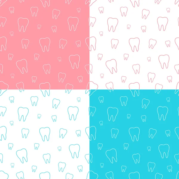 Patrones sin costura de los dientes — Archivo Imágenes Vectoriales