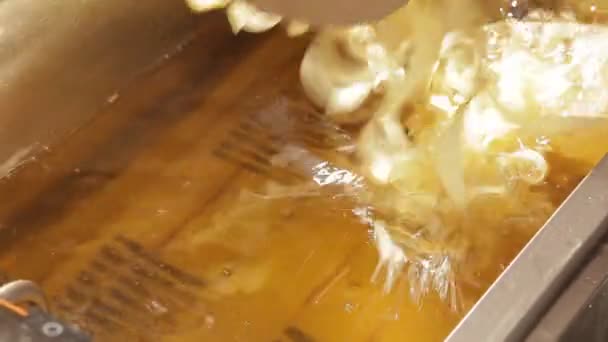 How to make a potato chips — Stock Video