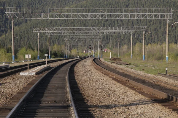 Die Eisenbahn in den Bergen — Stockfoto