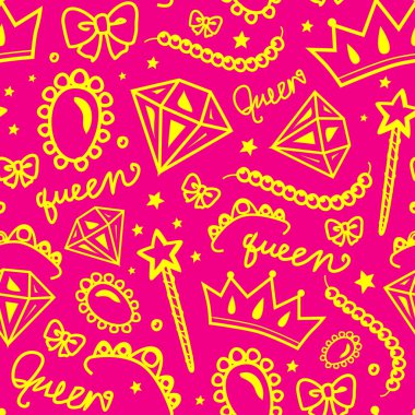 Vektör seamless modeli takı ve dekorasyon