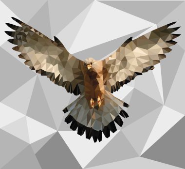 Kartal düşük Poli Dizayn