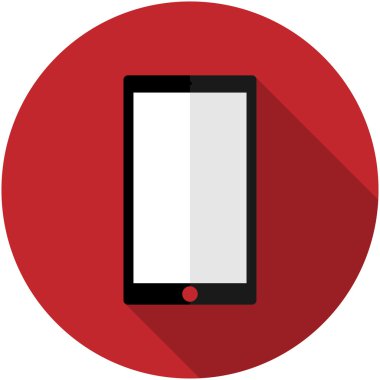 Düz gölge ile siyah telefon 