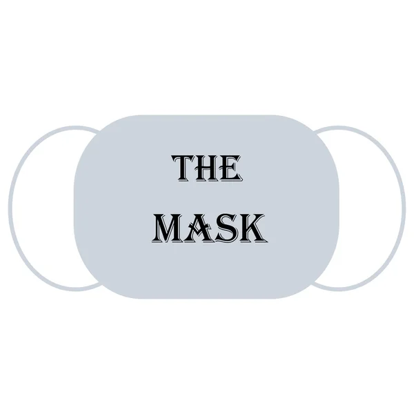 Maschera antivirus su sfondo bianco — Vettoriale Stock